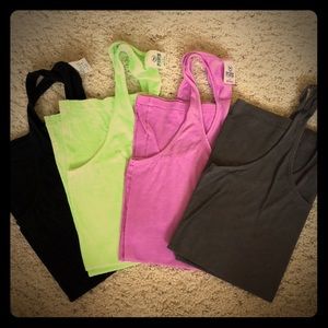 VS PINK racer back tank tops